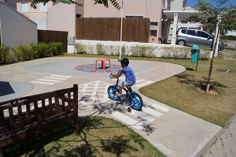 Street playground bike path