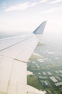 Airplane Wing Flying Sky photo