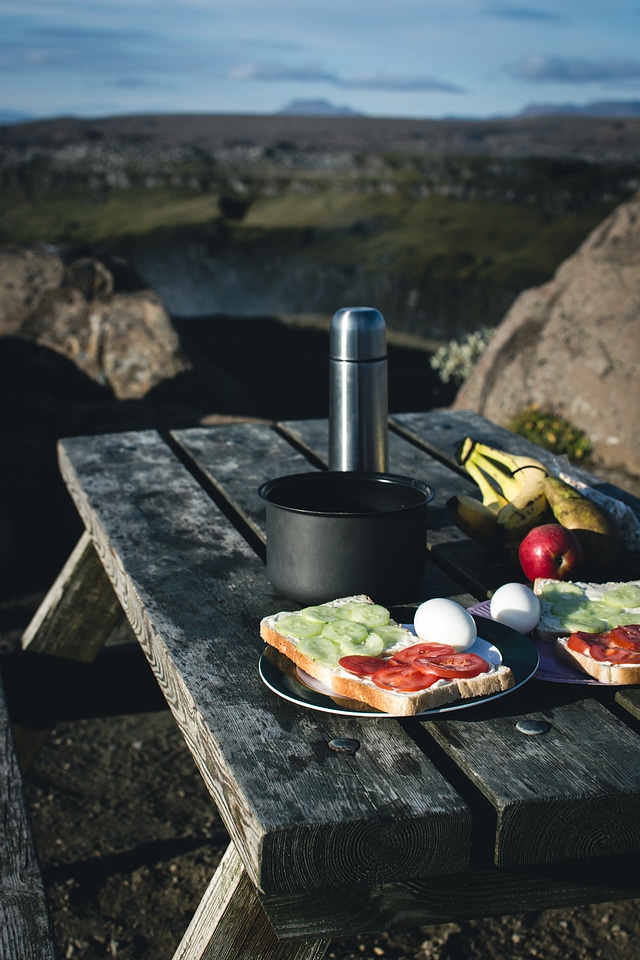 Camping Breakfast Nature Mountains