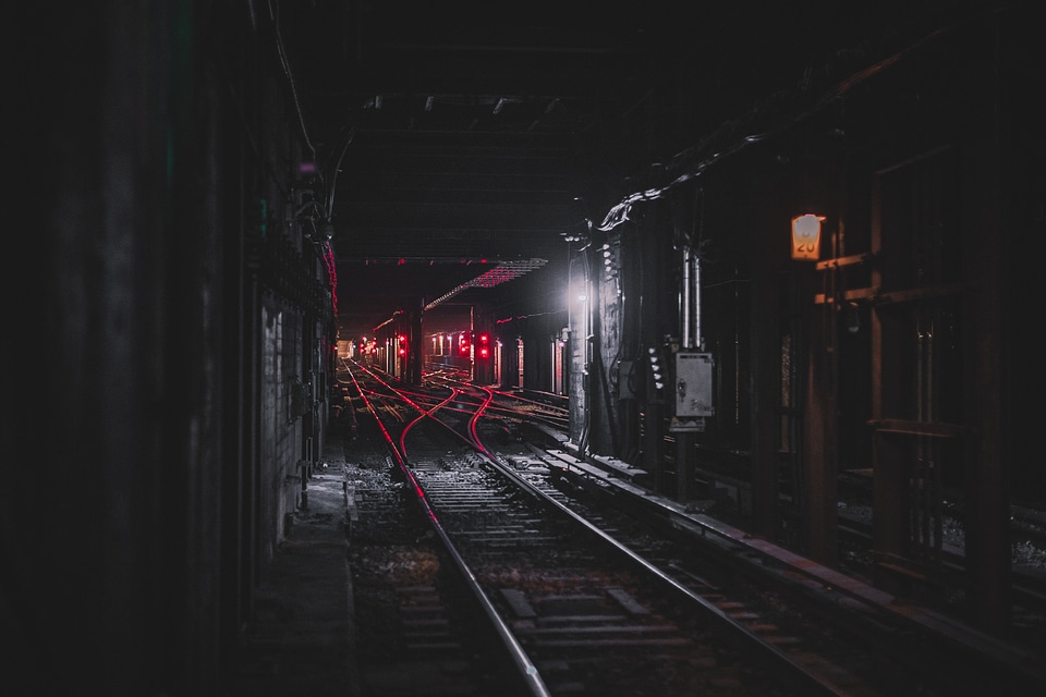 Underground Subway Train Tunnel photo