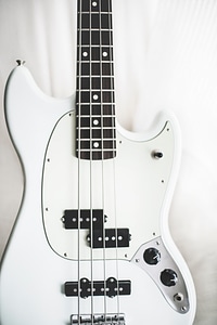 White Electric Guitar photo