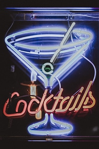 Cocktails Bar Neon Sign photo