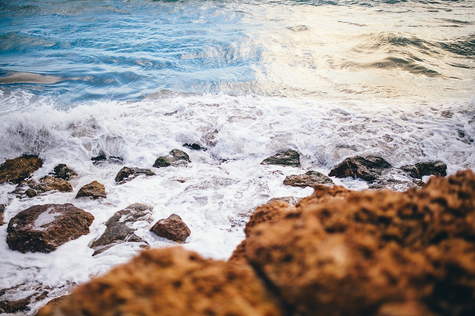 Sea Shore Waves Sunset