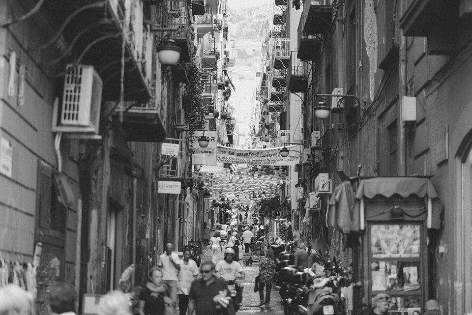 Italian Side Street B&W