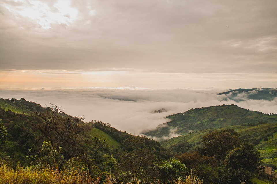 Beautiful Cloudy Mountain View