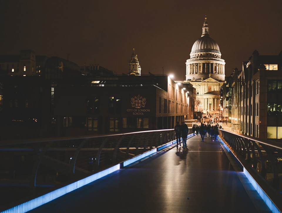 London Cathedral & Bridge at Night