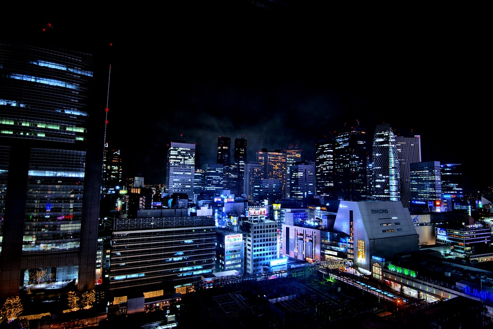Urban landscape tokyo building