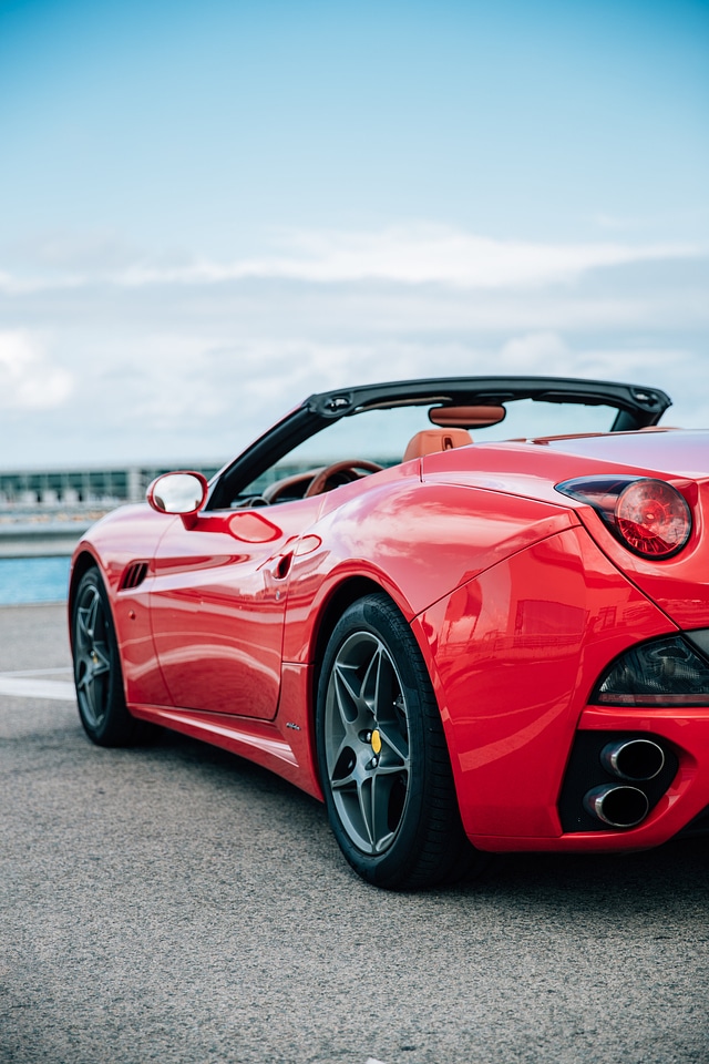Parked Red Race Car