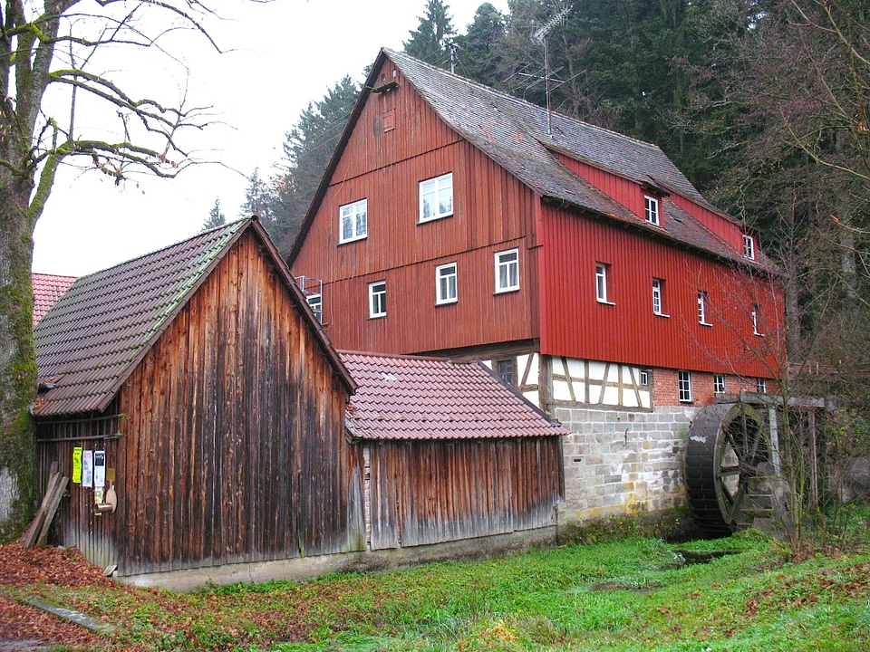 Rustic barn buildings