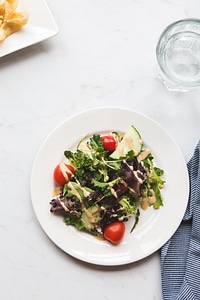 Fresh Plated Salad photo