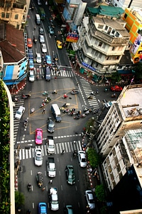 Busy Thai Intersection Above photo