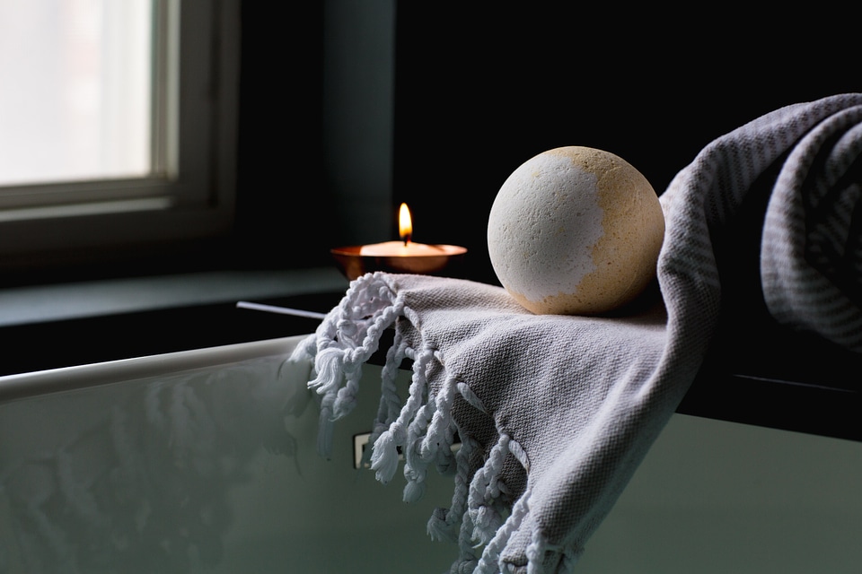 White Yellow Bath Bomb