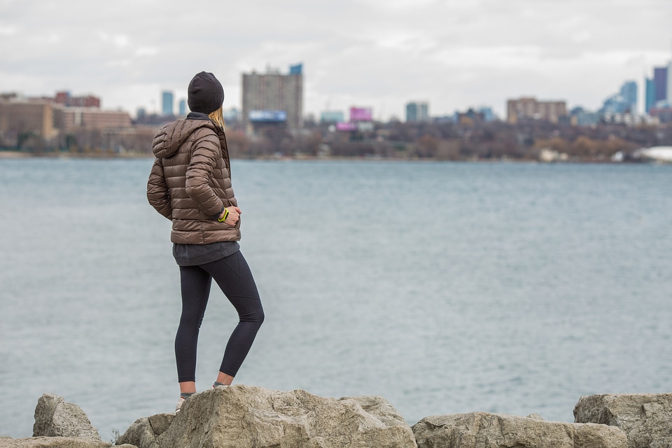 City Woman Exercising Outdoors photo