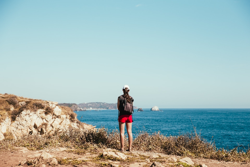 Seaside Hiker In Mexico
