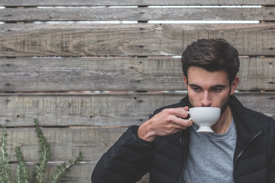 Hipster Drinking Tea