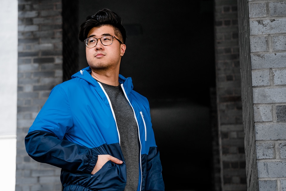Man In Blue Jacket