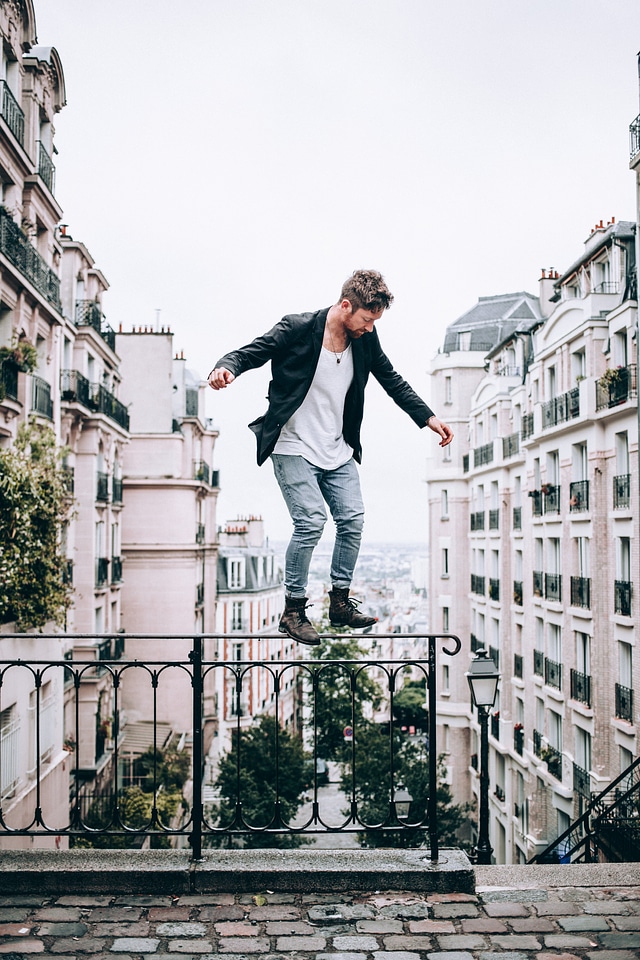 Men's Fashion Stonewash Jeans And Boots
