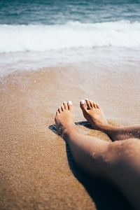 Feet Sink Into Sand photo