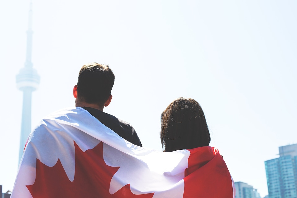 Canada Flag Couple photo
