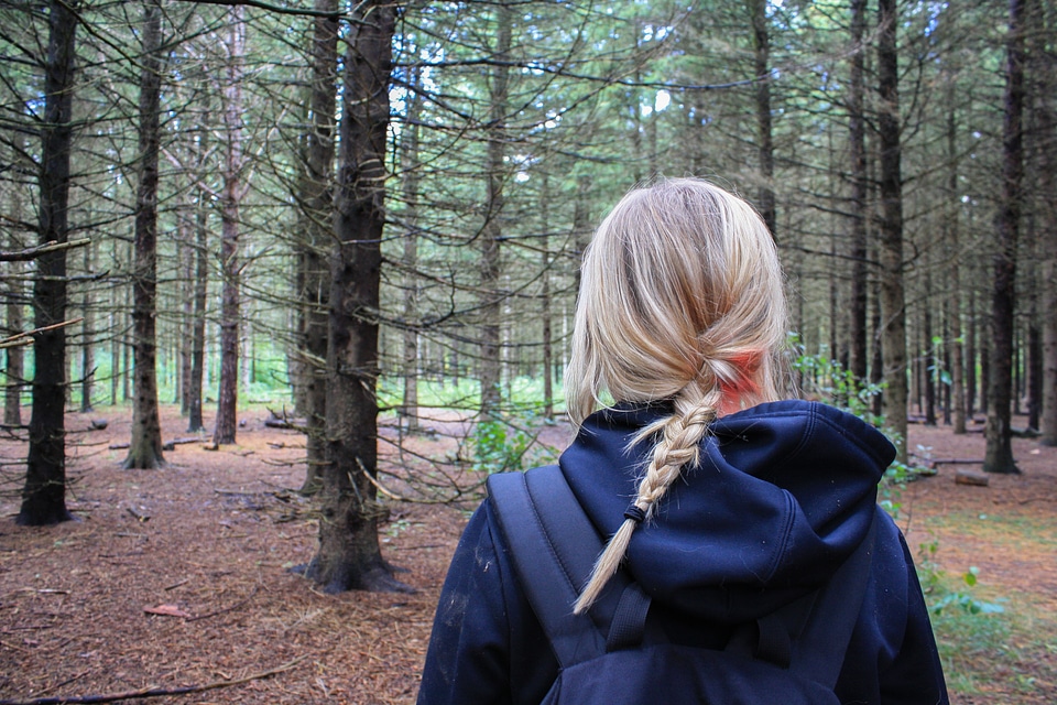 Backpacker trek path