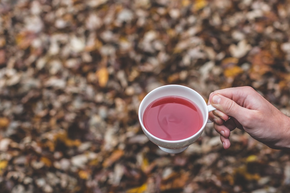 Loose Leaf Tea With Autumn Leaves