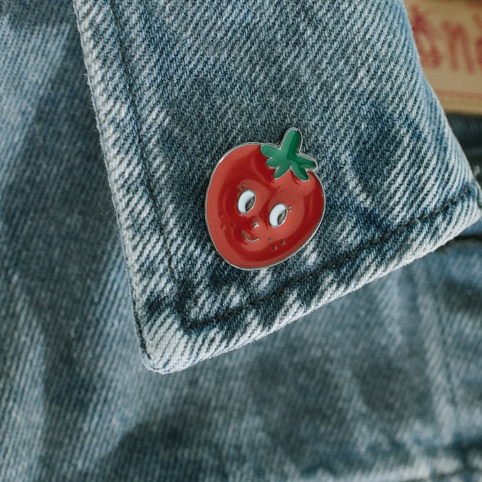 Cute Fashion Accessory on Jean Jacket