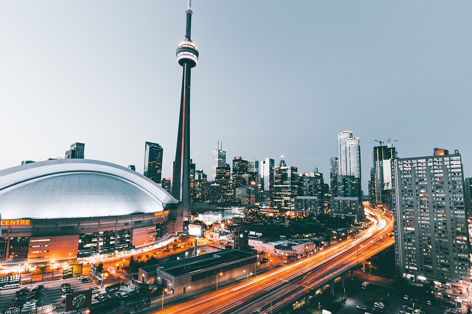 Rogers Center Cn Tower Sunset