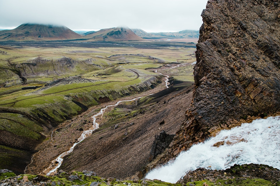Glacier Water Winding Through Landscape