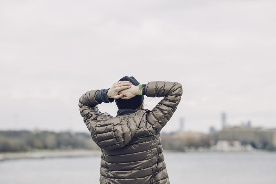Woman Looking at Skyline