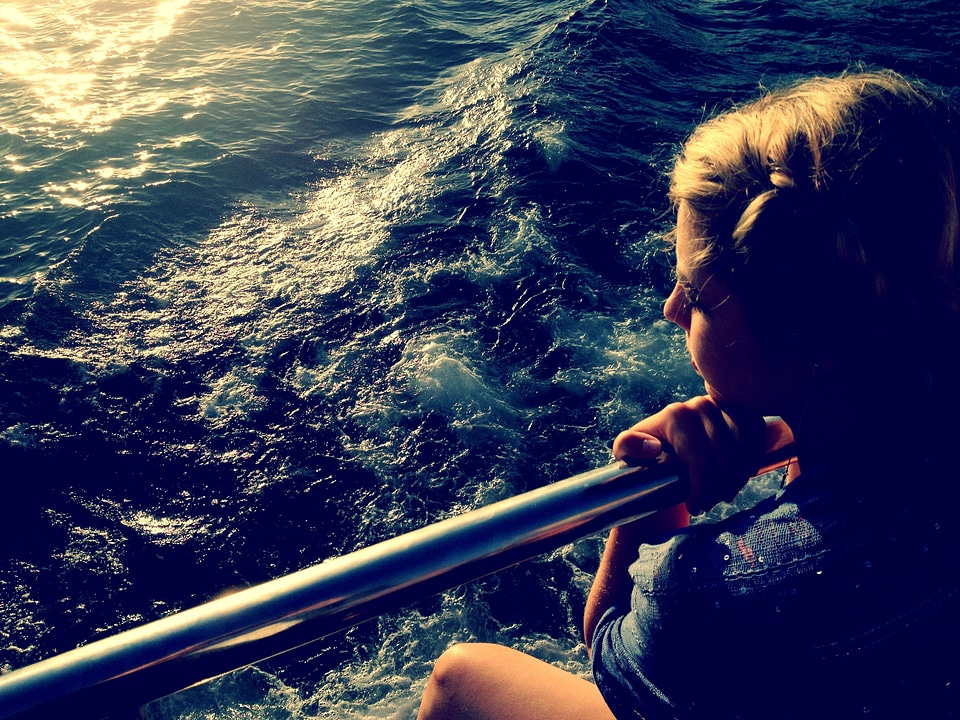 Sun ocean blue