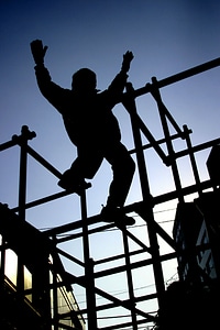 Silhouette Person Arms Up