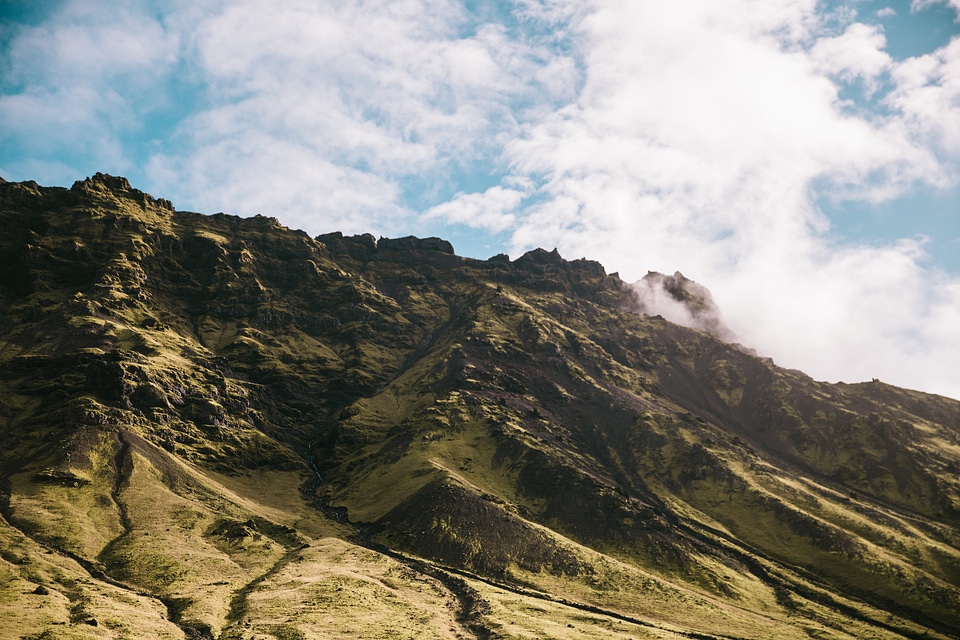 Mossy Volcanic Hillside photo