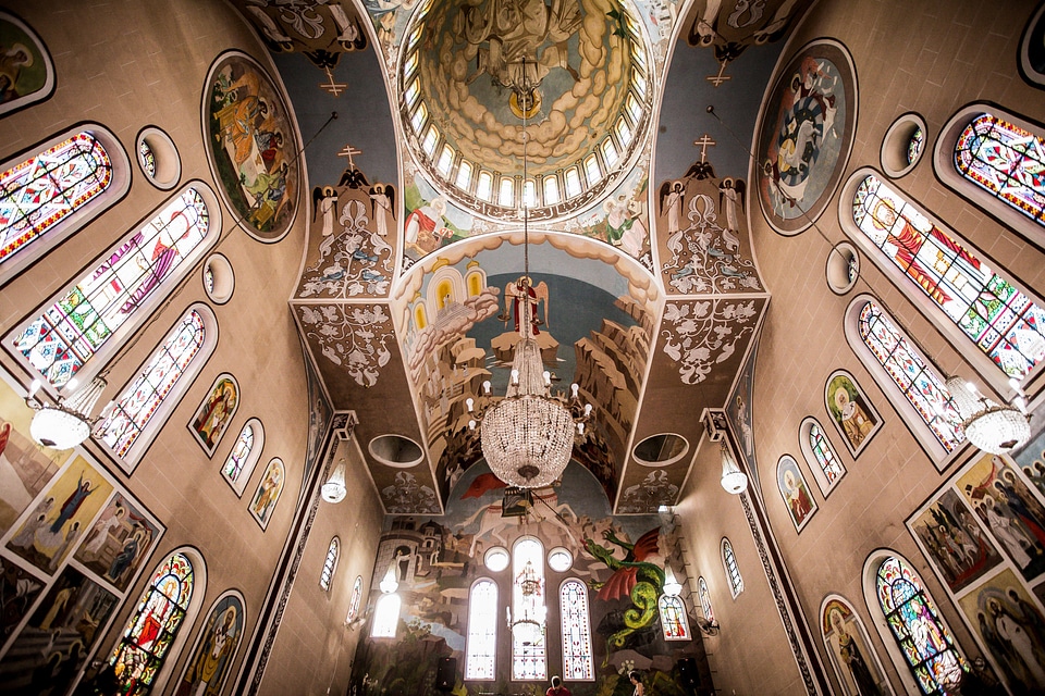 Golden Catholic Church Ceiling