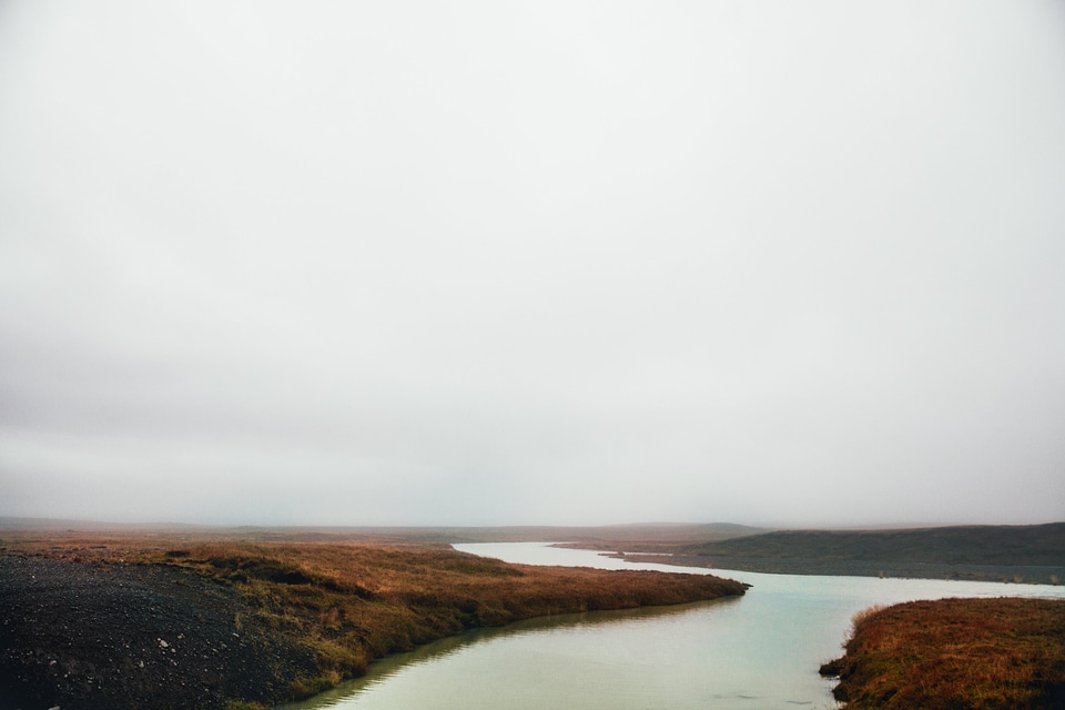 Grey Sky Over Fall Field photo