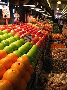 Market stall street vendor seattle photo