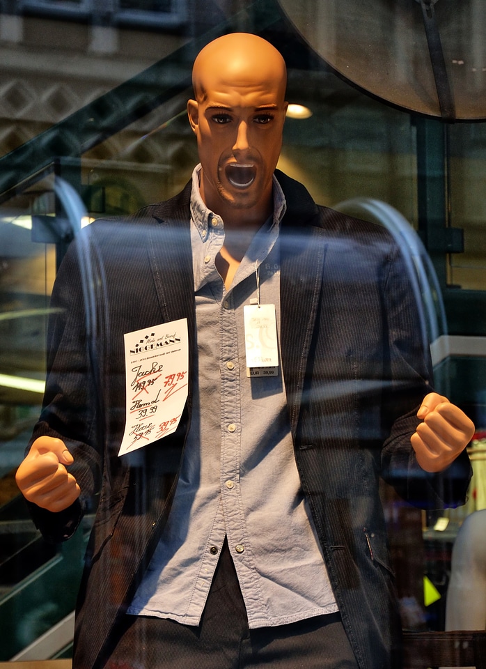 Mirroring decoration bald head