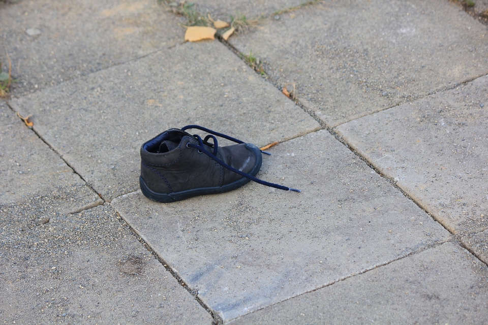 Lost children’s shoe