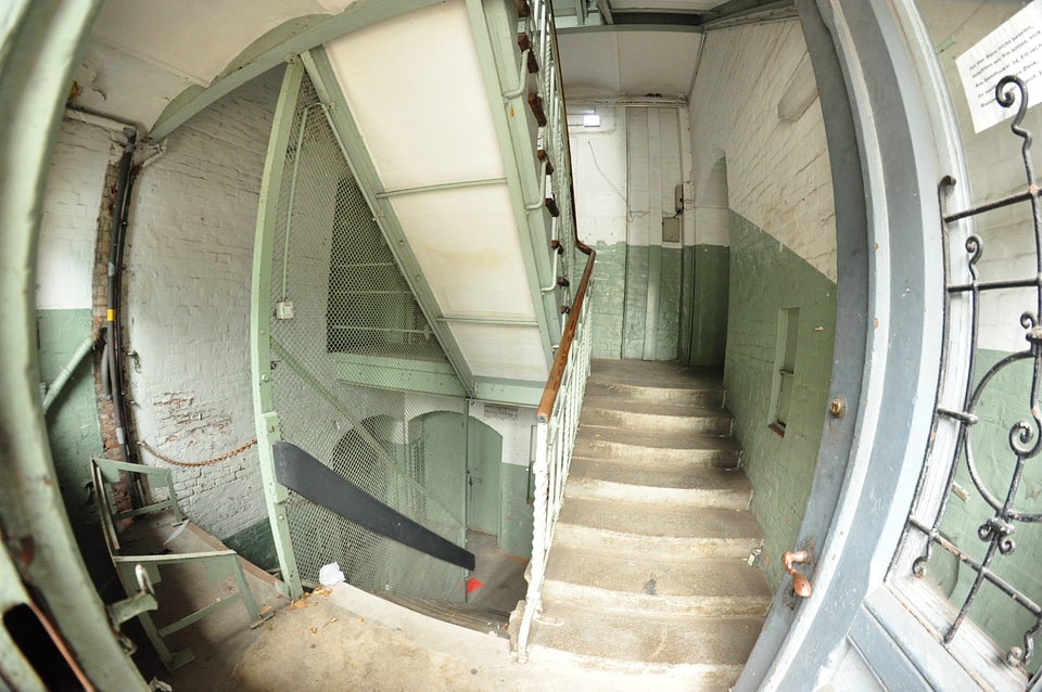 Staircase of old storage house at Hamburg’s port