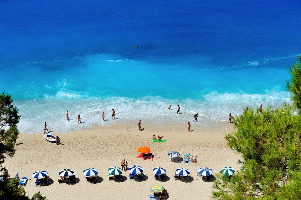 Summer Vacation on the Coast, Umbrellas on the Beach
