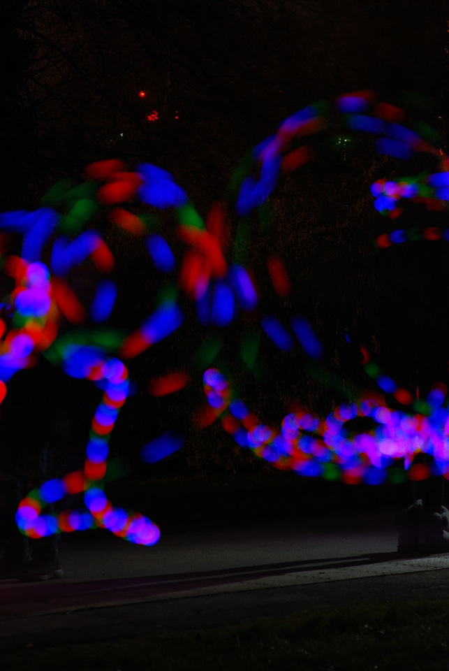 Abstract light painting with LED ball