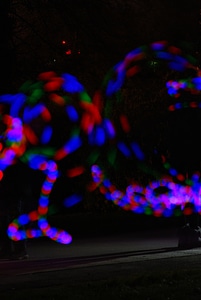Abstract light painting with LED ball photo