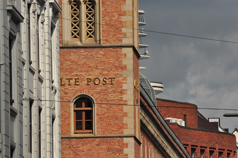 Old post building in Hamburg