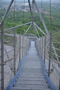 View down the stairs of tetrahedron Bottrop
