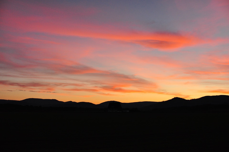 Burning sundown at Harz area