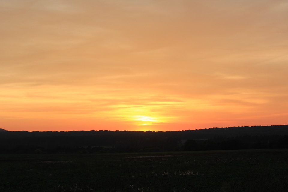 Sundown at the end of the fields