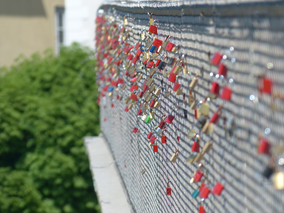 Love padlocks love symbol