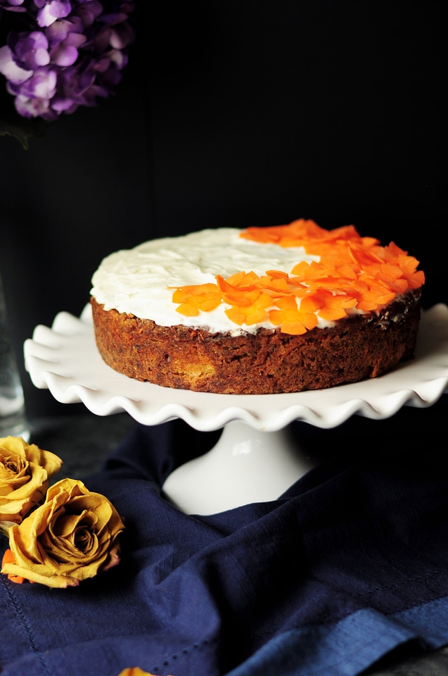 Carrot Cake on White Plate