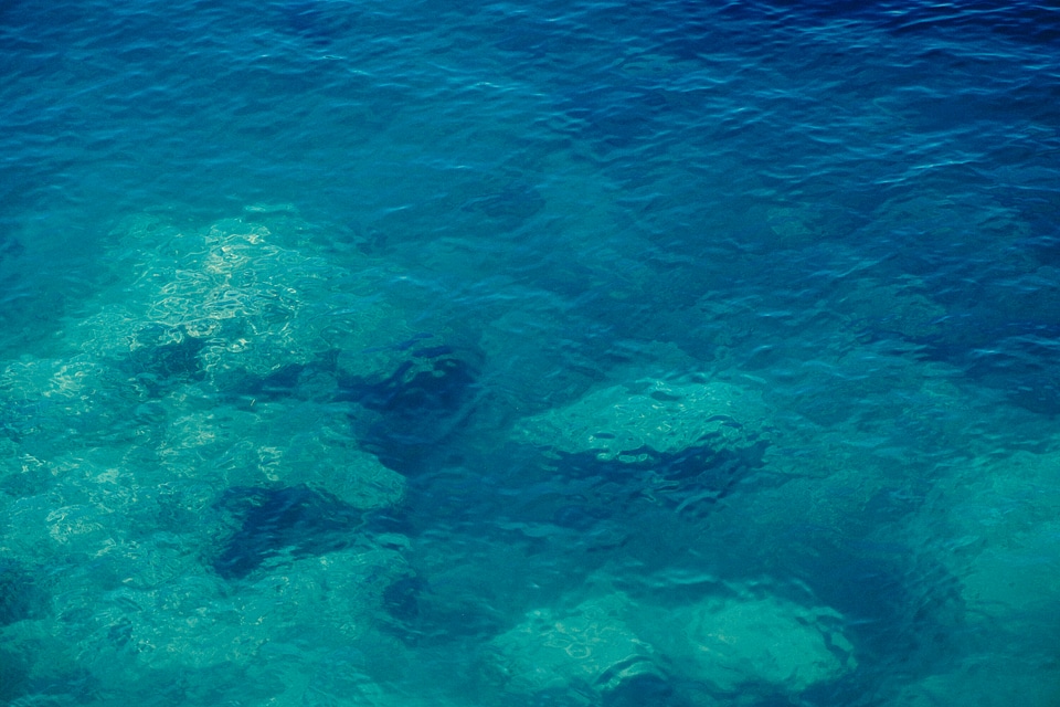 Blue Water Reflecting the Sun photo