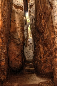 Stairs in canyon at Pravhov rocks