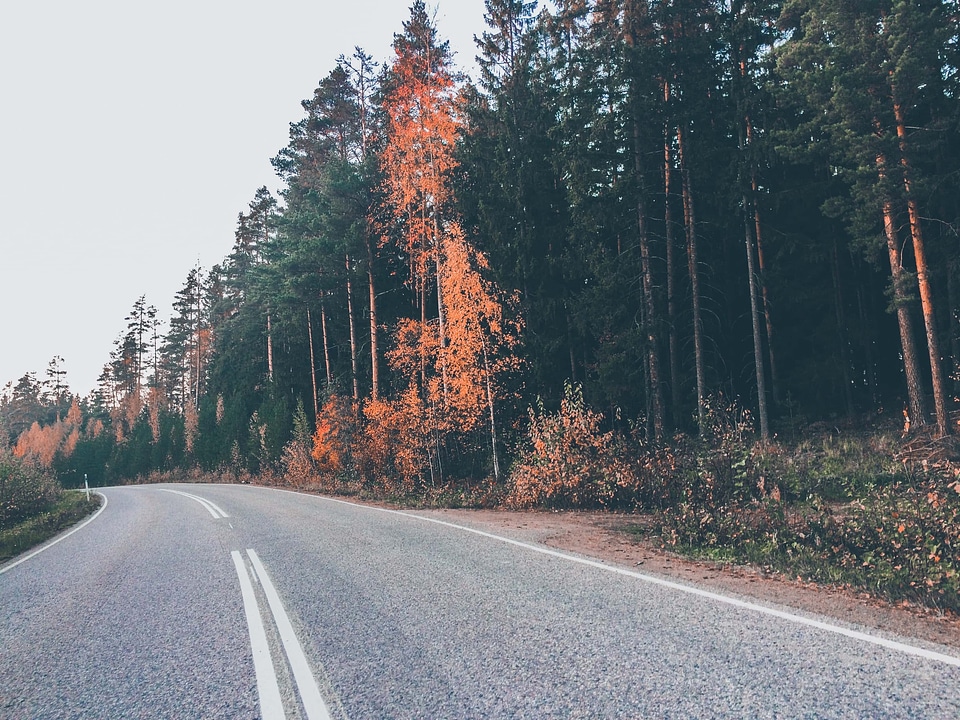 Road asphalt countryside photo